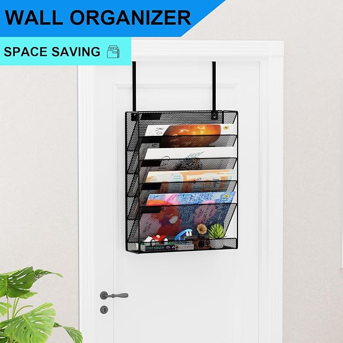 GDINDINFAN 6-Tier Hanging File Organizer Office Cubicle Accessories - Image 2