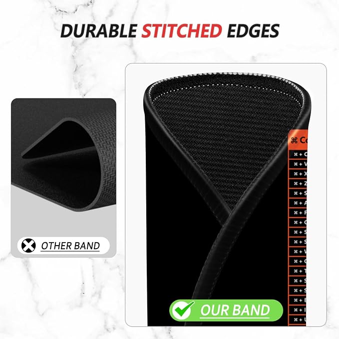 ITNRSIIET Mouse Pad Non-Slip Rubber Base Smooth Surface Stitched Edges - Image 5