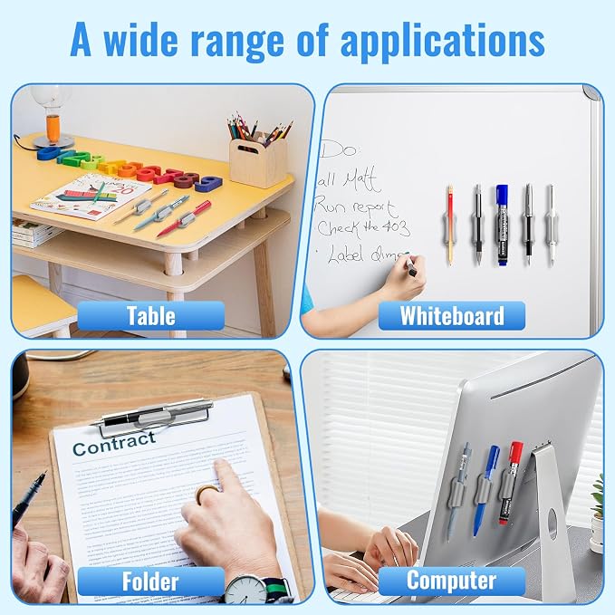 VZZNN Adhesive Pencil Holders for Desk, Marker Holder, Adhesive Pen Holder for - Image 5