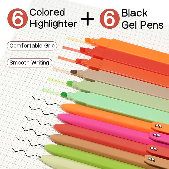 Piochoo Highlighters and Pens, School and Office Supplies - Image 2