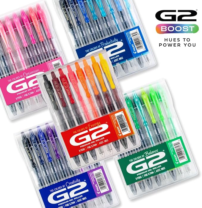 Pilot G2 Premium Gel Roller Pens, G2 Boost Red Pens Pack, The Colors of Energy - Image 7