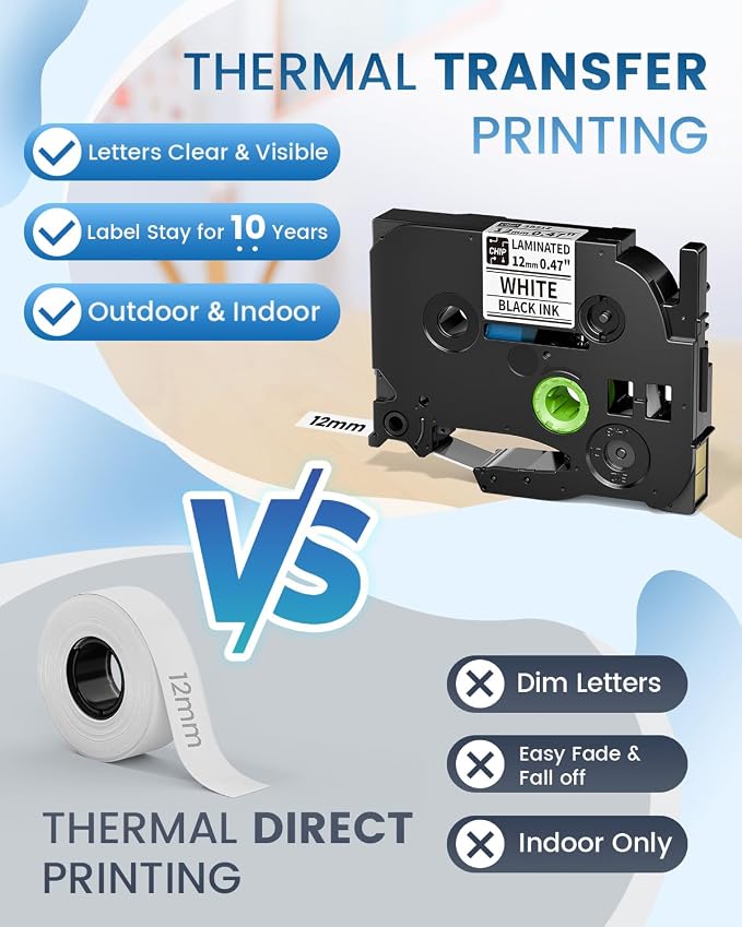 Vixic Label Maker Machine with Tape, Label Maker Waterproof-Labels, Portable - Image 5