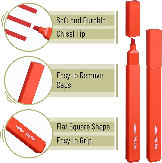 Mr. Pen- Aesthetic Highlighters, 8 Pack, Chisel Tip, Autumn Earth | Cute - Image 4