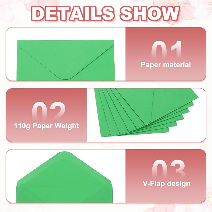 PATIKIL 7x5 Inch Invitation Envelopes - Image 4