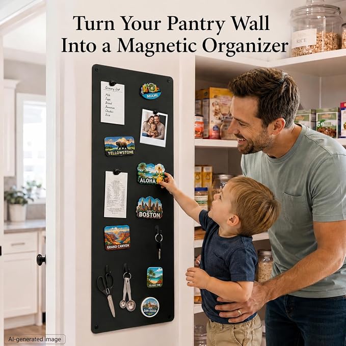 Travel Magnet Display Board: Non-Magnetic Fridge Wall Solution | 27.6"x 11.8" - Image 6