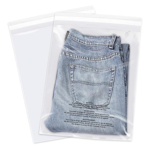 iMailer - 100 Count - 12" x 18" Poly Bags - Clear Plastic Packaging Bags by iMailer