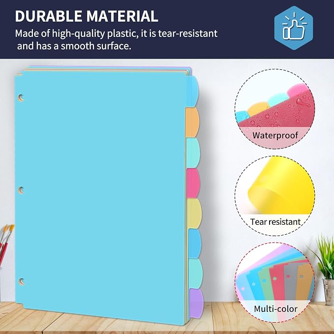 Plastic 8-Tab Dividers 48Pcs - Image 6