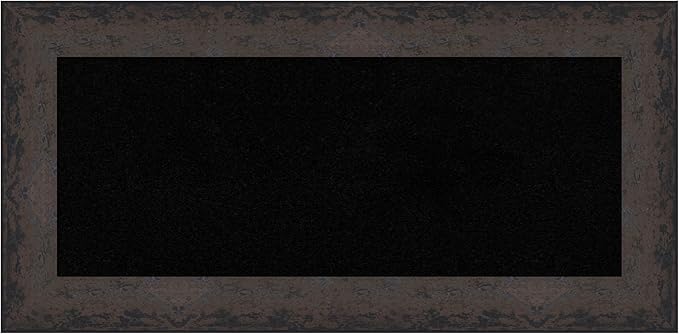 Amanti Art Black Cork Board for Wall, 17x35 Vision Board with Black Wood Frame, Medium Corkboard Office Decor for Home Organization, Modern Corkboard Pinboard to Display Items for Home Organization-DeskLoop Office
