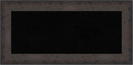 Amanti Art Black Cork Board for Wall, 17x35 Vision Board with Black Wood Frame, Medium Corkboard Office Decor for Home Organization, Modern Corkboard Pinboard to Display Items for Home Organization-DeskLoop Office