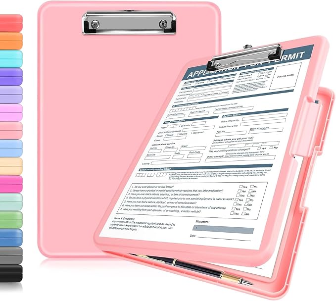 ANZNKU Clipboard with Storage, 13x9.6 Clipboard Foldable Nursing School by ANZNKU