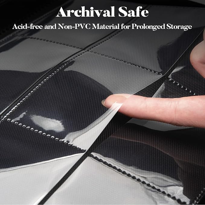 Premium Zip Card Binder, Fabmaker 9 Pocket Trading Card Binder, PU Cover Zipper - Image 4