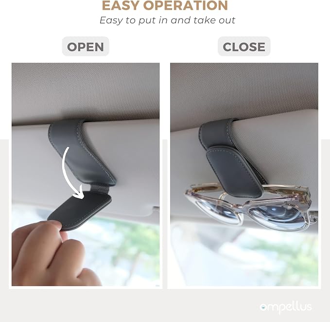 Magnetic Leather Sunglass Holder, Eyeglass Hanger Clip - Image 7