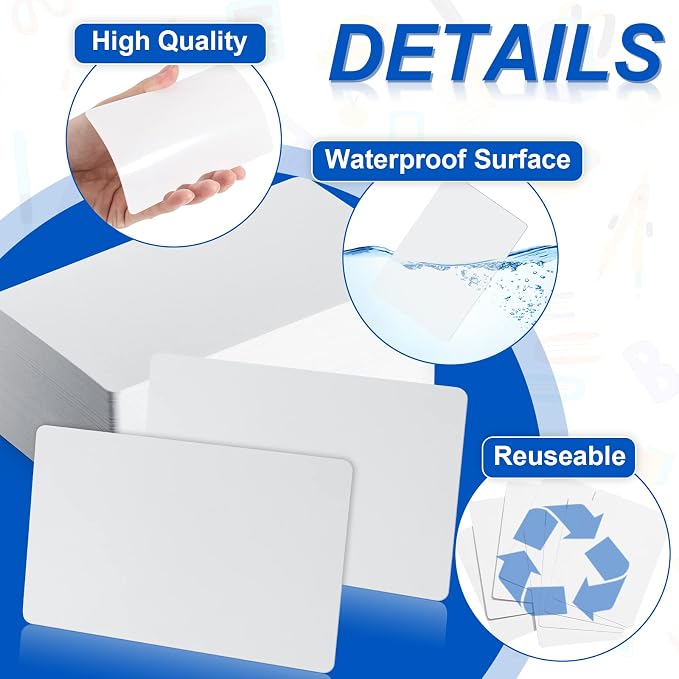 Harloon 200 Pcs Dry Erase Index Cards 3 x 5 Inch Laminated Reusable Dry Erase - Image 4