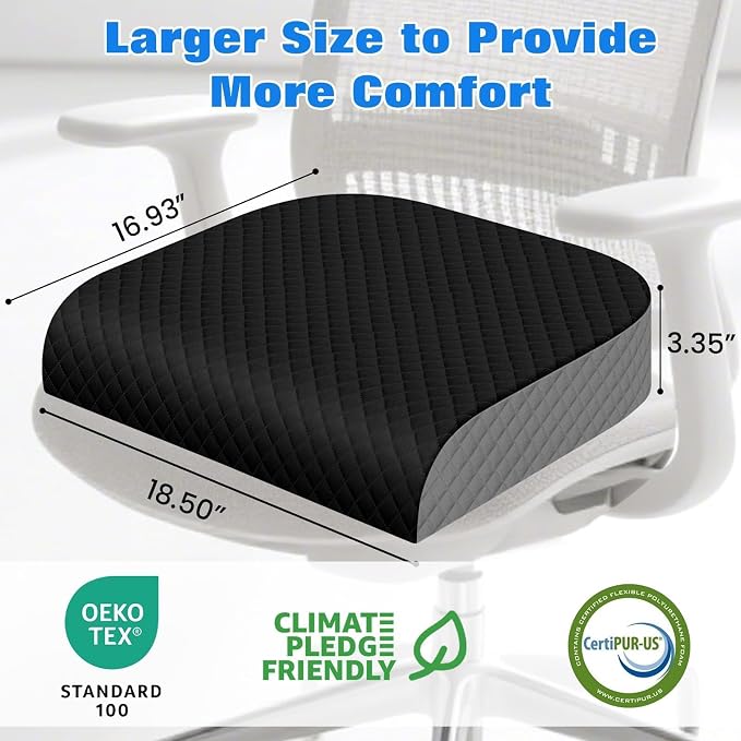 Seat Cushion for Office Chair, Memory Foam Chair Cushions, Car Seat Cushion for - Image 2