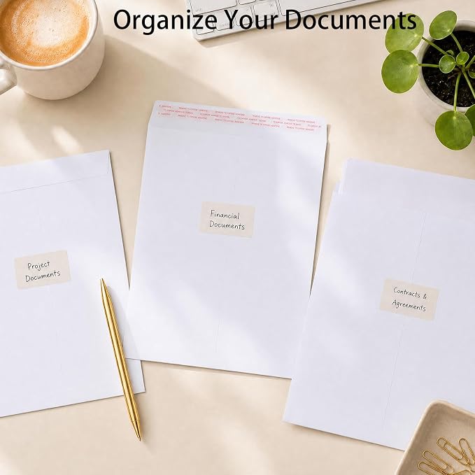10x13 Manila Envelopes White, 20 Pack Large Catalog Envelopes - Image 2