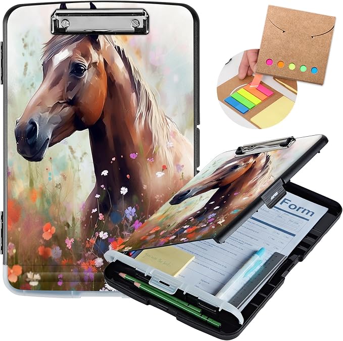 Clipboard with Storage, Heavy Duty Plastic Storage Clipboard with Low Profile by Unknown