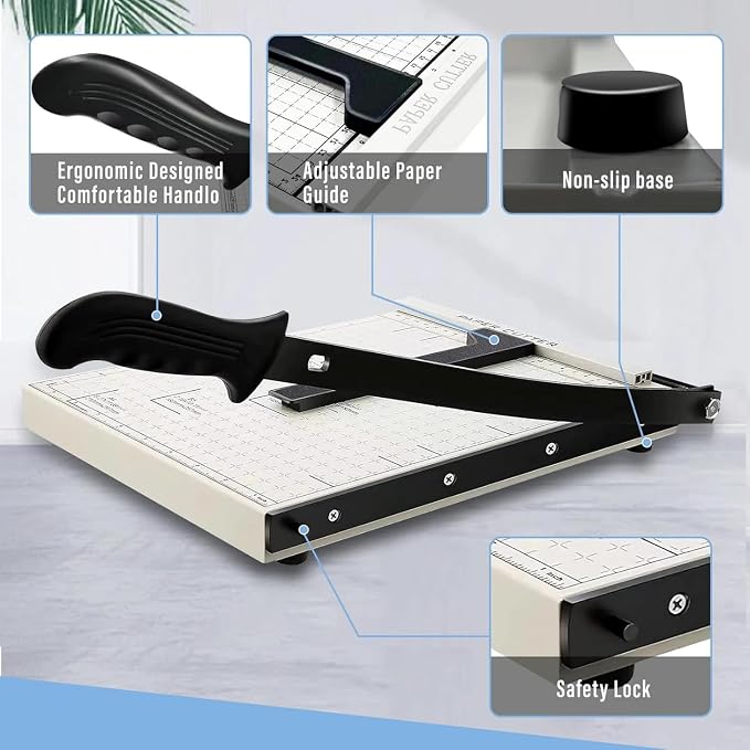 12" Guillotine Paper Cutter, Paper Cutter - Image 3
