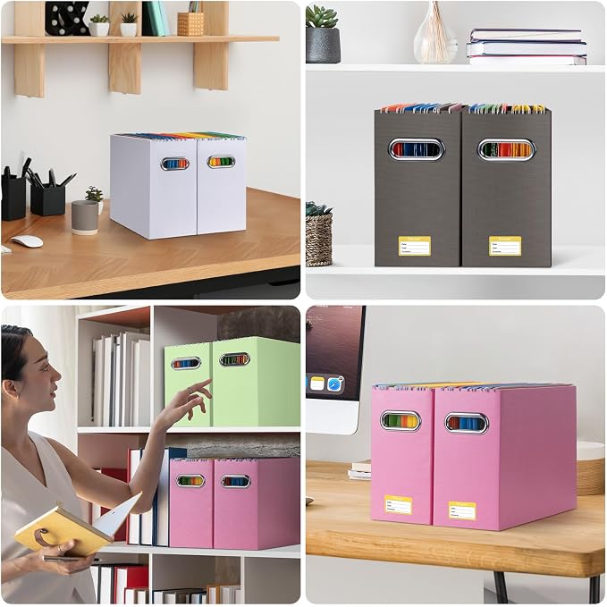 BALEINE File Organizer Box, Cardboard File Folder Organizer - Image 8
