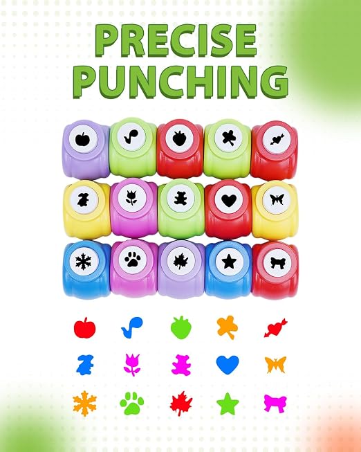 UCEC 15PCS Craft Shape Hole Punch Shapes, Paper Punches - Image 2