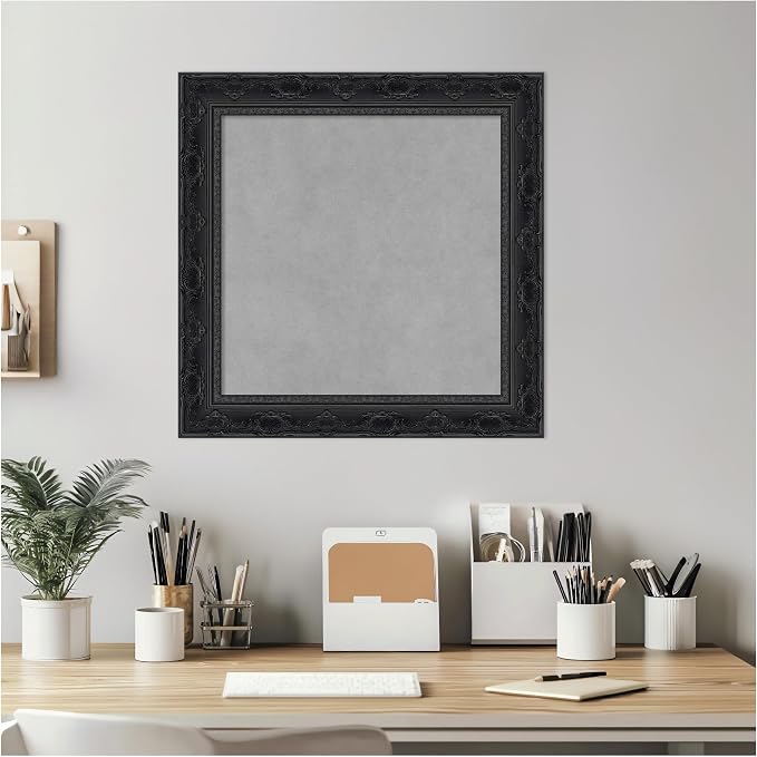 Amanti Art Black Framed Magnetic Board 20x20 Small Vision Board - Image 5