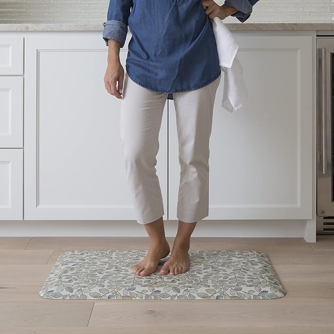 GelPro Designer Comfort 3/4" Thick Ergo-Foam Anti-Fatigue Kitchen Floor Mat, 20"x32", Orchard Almond-DeskLoop Office