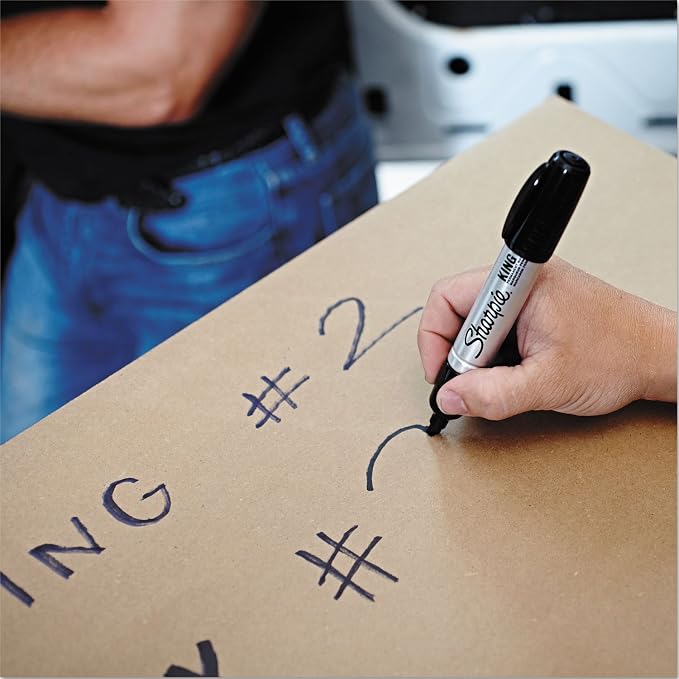 Sharpie King Size Permanent Markers, Large Chisel Tip, Quick Drying - Image 2