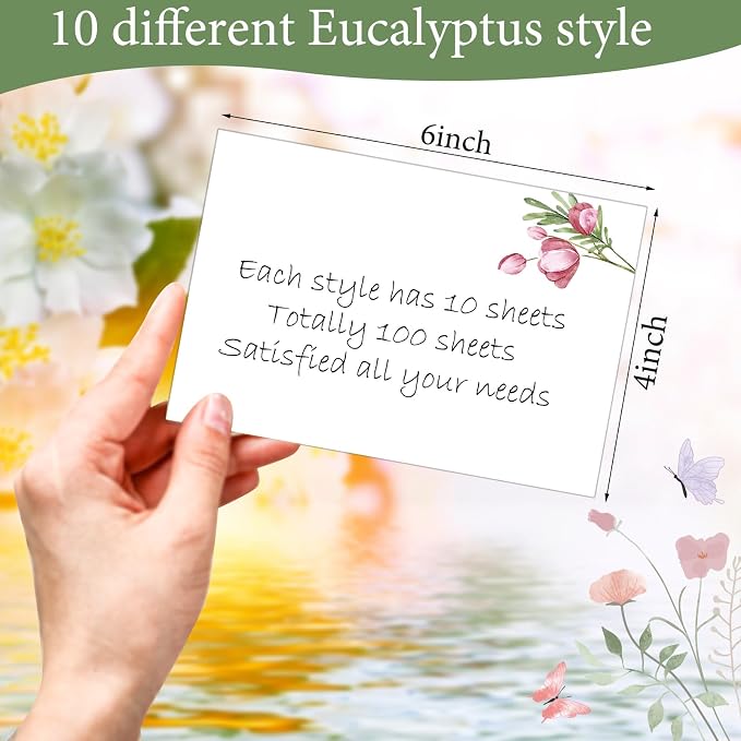 Spiareal 100 Pcs Blank Note Cards 4 x 6 in Blank Decorative Notecards Index - Image 3