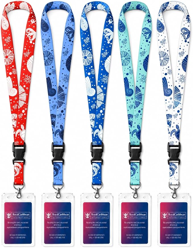 Avorast 5 Pack Cruise Lanyard for Ship Cards, Cruise Ship Lanyards by Avorast