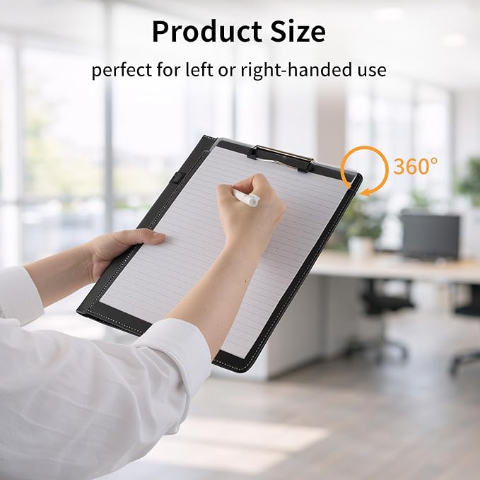 Professional Padfolio with Notepad Included | Faux Leather Portfolio Folder - Image 5
