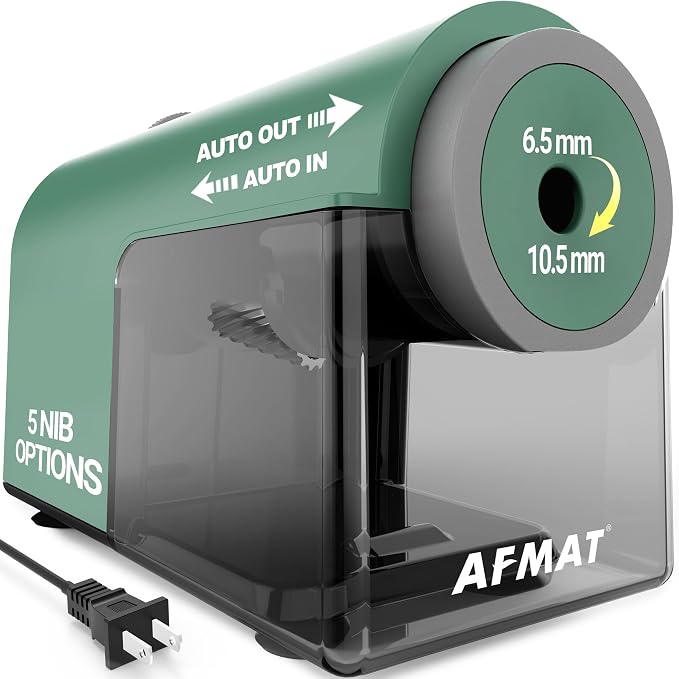 AFMAT Electric Pencil Sharpener, Fully Automatic Pencil Sharpener by AFMAT