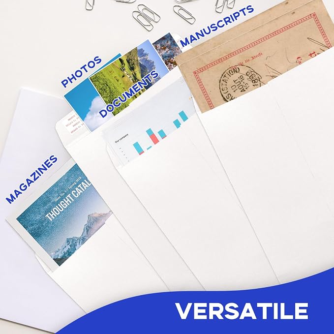 Goefun White Manilla Envelopes 9x12 Self Seal 250 Pack, Large White Envelopes - Image 7
