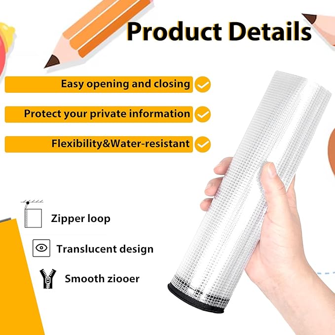 24pcs A4 Mesh Zipper Pouch File Bags, Waterproof Puzzle Bag, Zipper File Bags - Image 3