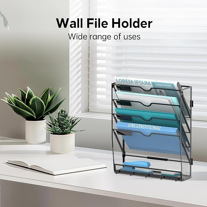 2 Pack 5 Tier Wall File Organizer - Image 6