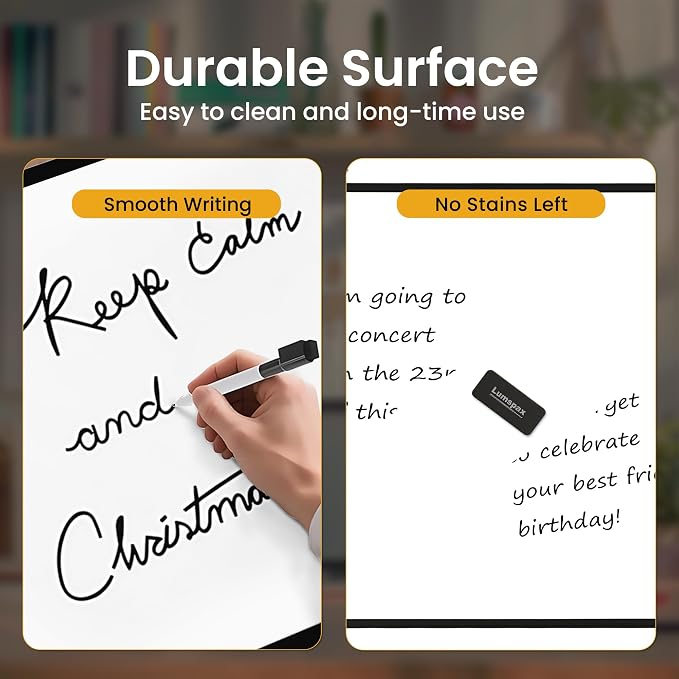Dry Erase Board for Wall, 6 Magnets and 3 Mini Sticky Notes, Presentation Board - Image 6