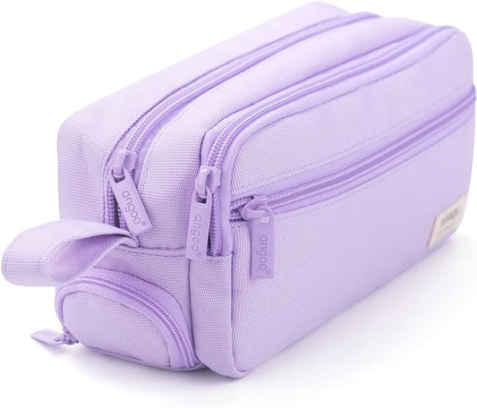 HVOMO Large Pencil Case High Capacity Holder Box Storage bag Desk Organizer Marker Pouch Pen For Middle School Office College Adult Girl and Boy(Purple)-DeskLoop Office