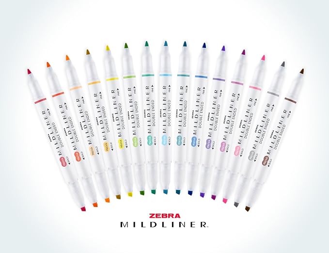 Zebra Pen Mildliner Double Ended Highlighter Set, Broad and Fine Point Tips - Image 8