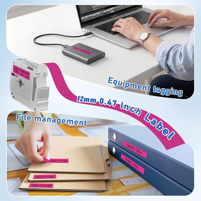 Replacement for Brother M Tape Neon Pink 12mm 0.47 M-KV31 P Touch Label | - Image 7