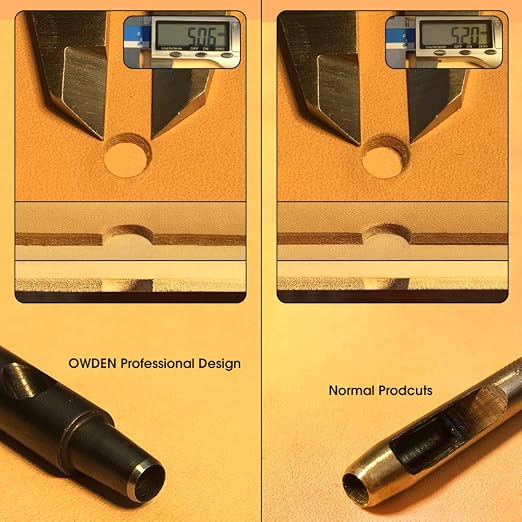 OWDEN Professional 6Pcs. Leather Hollow Punch Set. Size: 1.0-5.0mm - Image 4
