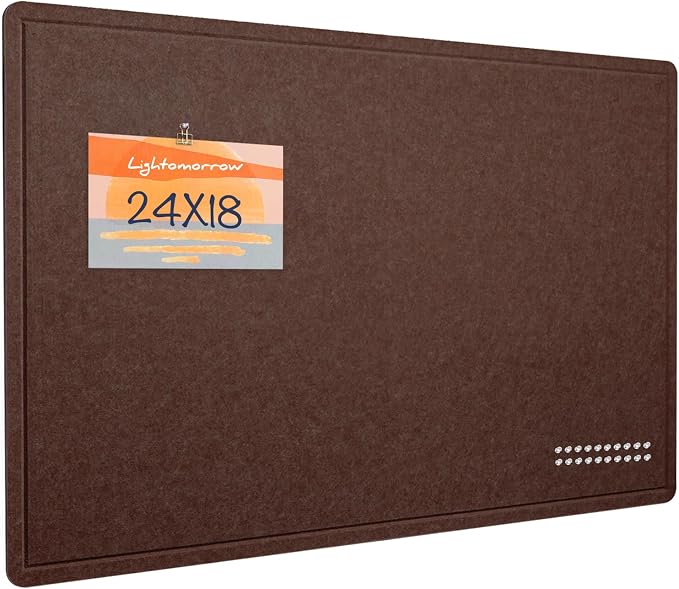Bulletin Board, 24 x 18 inches Felt Board Decorative Pin Board, Cork Board by Lightomorrow