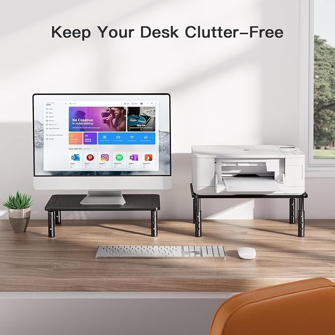 HUANUO Monitor Stand for Desk, Computer Monitor Stand Height Adjustable - Image 8