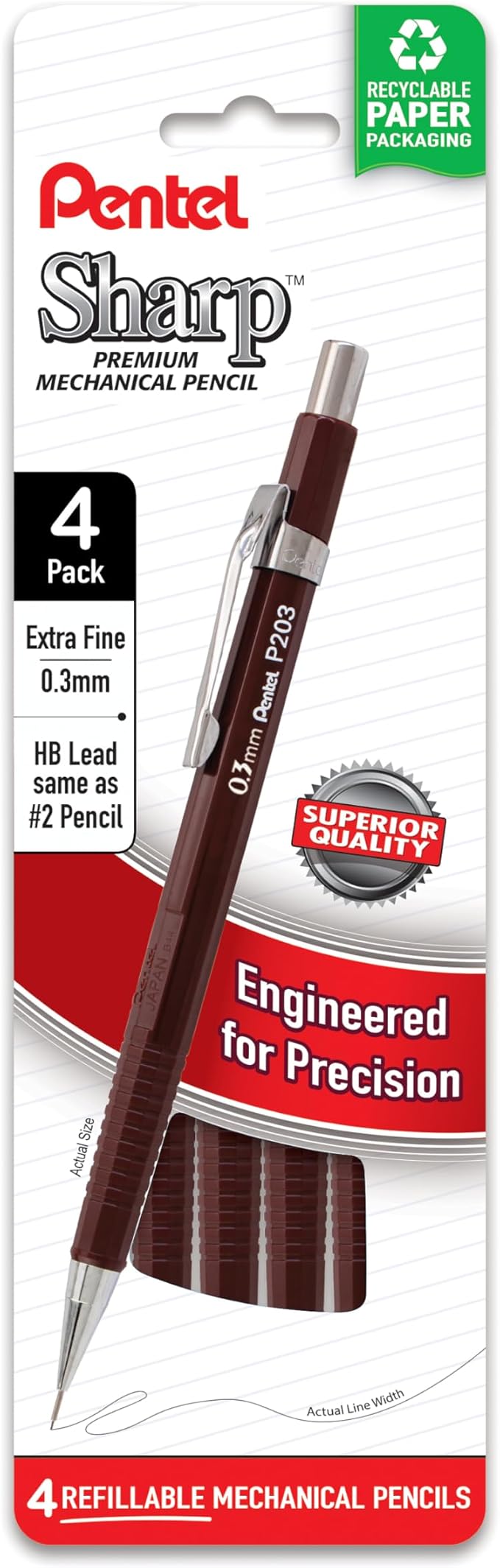 Pentel Sharp Mechanical Pencil, Extra Fine Line by PentelofAmerica