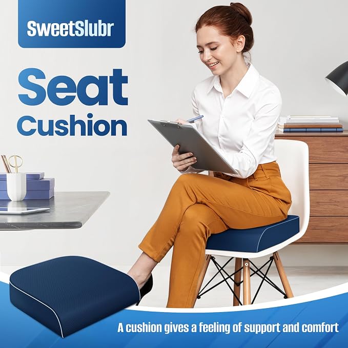 SweetSlubr Seat Cushion for Tailbone Pain Relief, Office Chair Cushion - Image 3