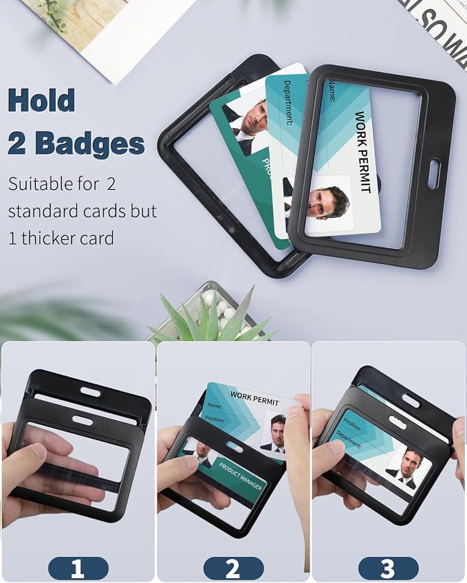 Uniclife 3 Pack Sliding Badge Holder - Image 3
