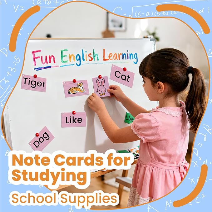 300 Count Pink Index Cards 3x5 Inch - Image 4