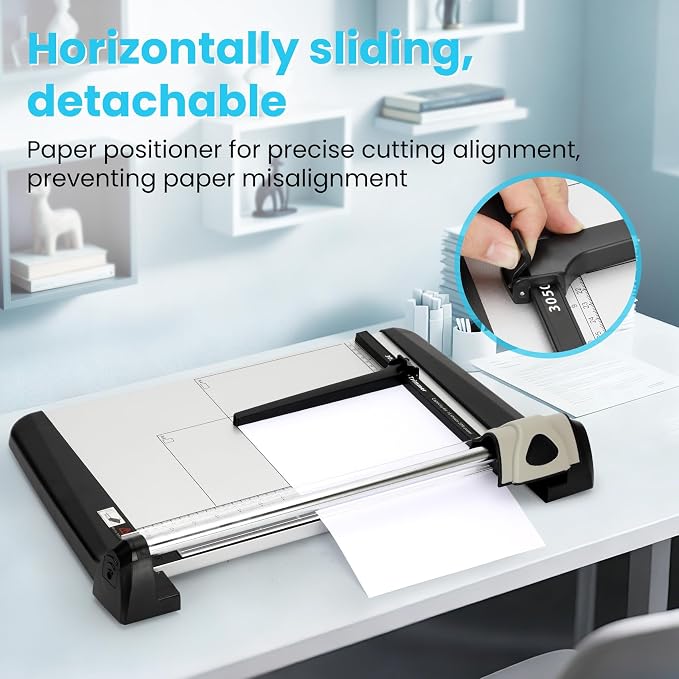 Heavy Duty Rotary Paper Cutter 15 Sheet, Clean Cuts - Image 4