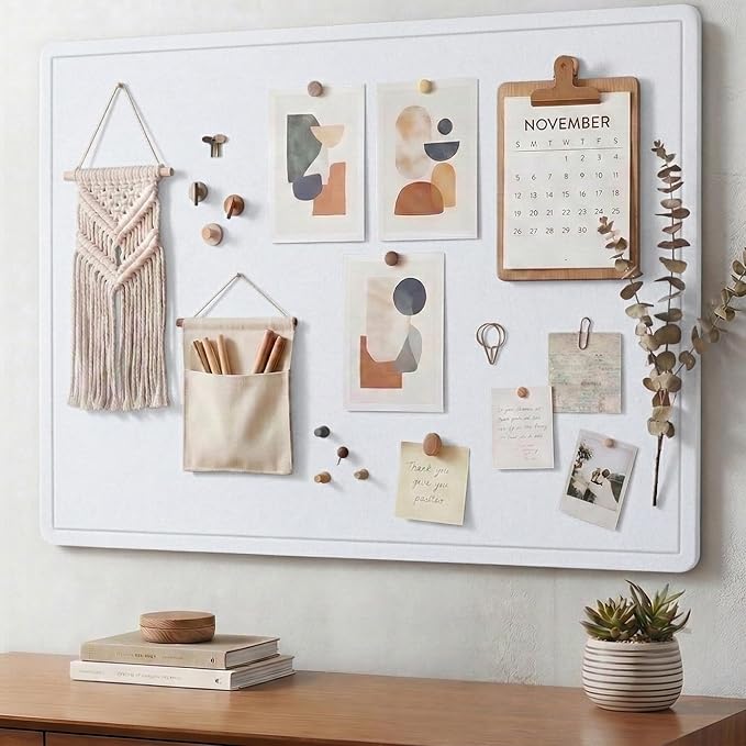 AKTOP Bulletin Board, Decorative CorkBoard Photo Display Board by Buynow