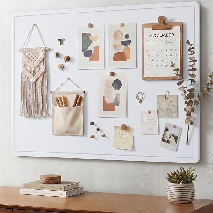 AKTOP Bulletin Board, Decorative CorkBoard Photo Display Board by Buynow