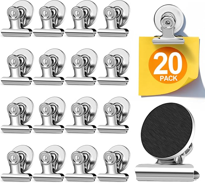 20 Pack Fridge Magnet Refrigerator Magnets, Strong Magnetic Clips, Heavy Duty by WUDIME