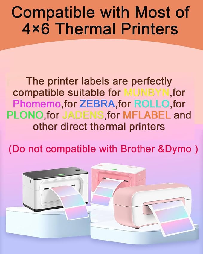 2.25 x 1.25 Thermal Labels, Self-Adhesive Address Shipping Barcode Thermal Stickers,Thermal Printer Labels Compatible with Rollo & Zebra & MUNBYN, 800 Labels for Printer, Fantasy Purple-DeskLoop Office