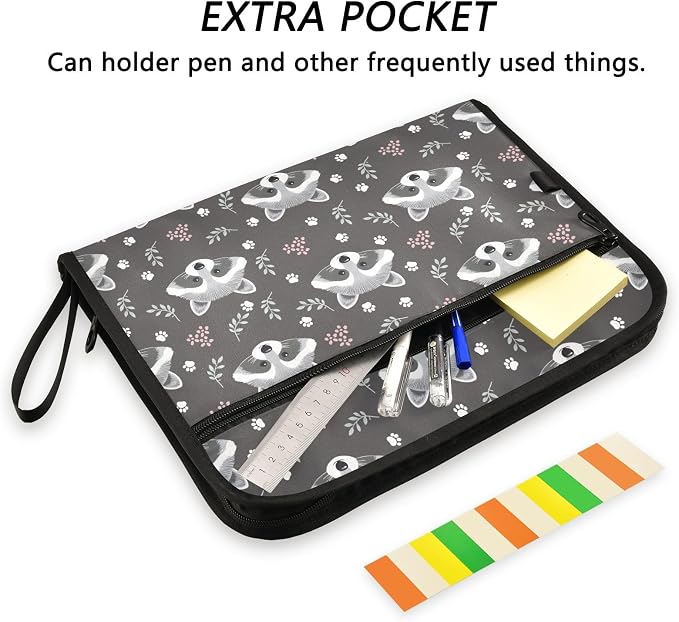 Expanding File Folder Raccoon Grey Accordion File Organizer 13 Pockets Document - Image 6